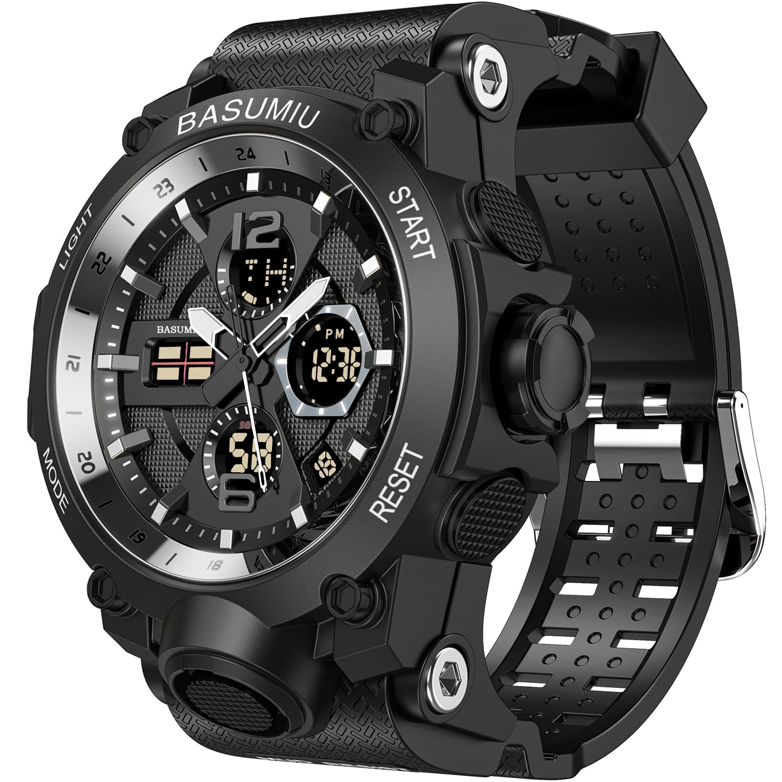 Mens Sports Wrist Watches Analog Digital Tactical Military Watch Waterproof Gold Watches for Men