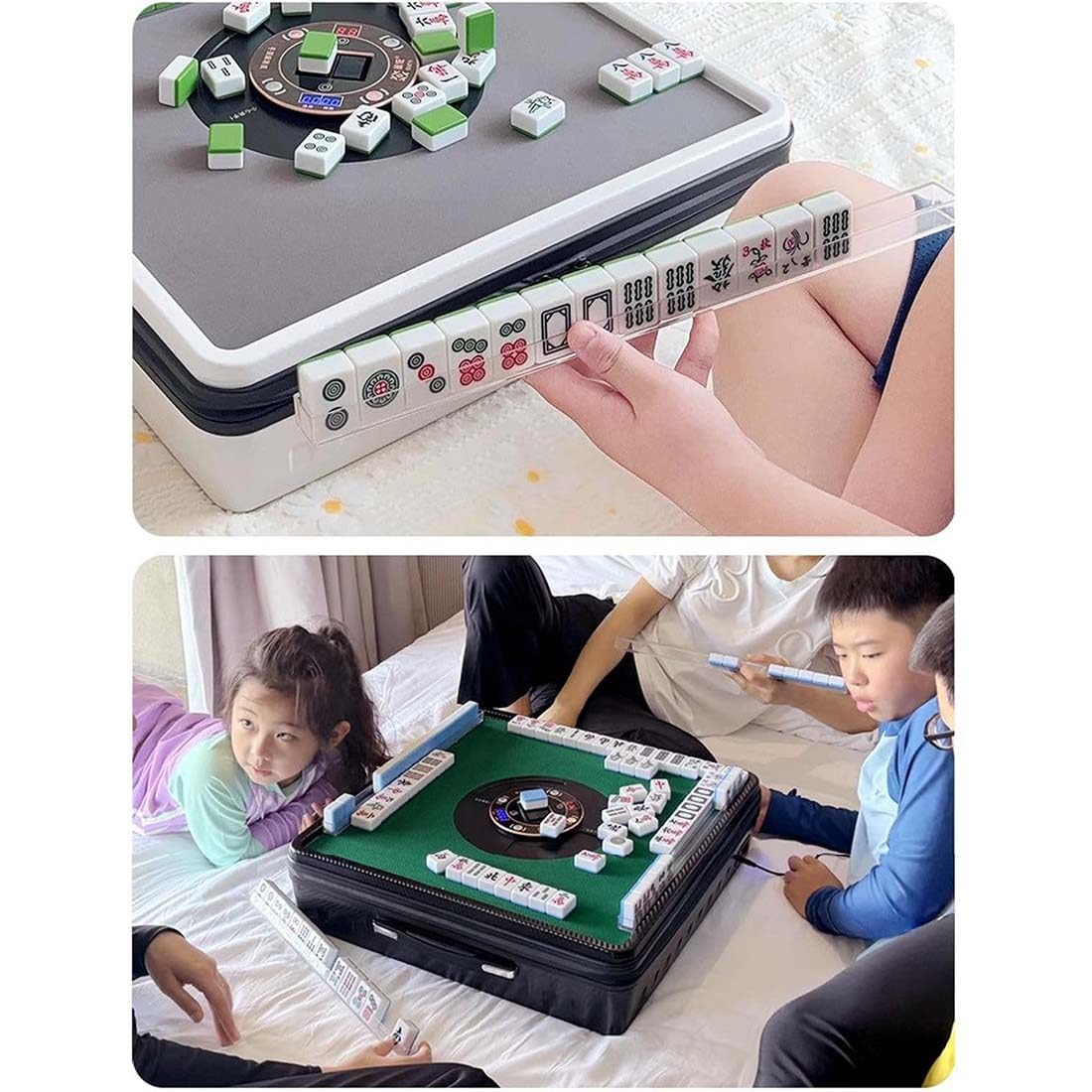 Tabella elettrica portatile di Mahjong con Shuffler automatico per il gioco all'aperto facile