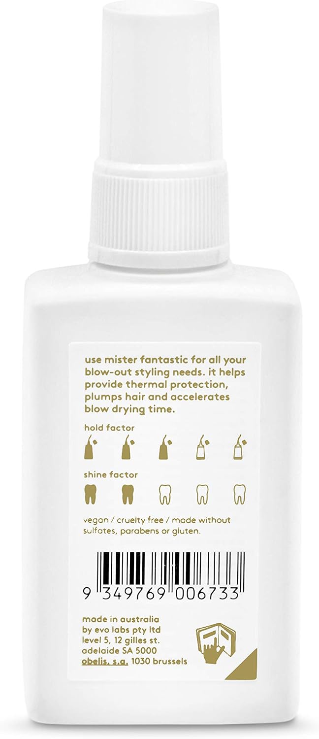 Evo Mister Fantastic Blowout Heat Protection Styling Spray Hair for All Hair Types - Volumising & Faster Blow Dry - 50 mL, Travel Size - Image 3