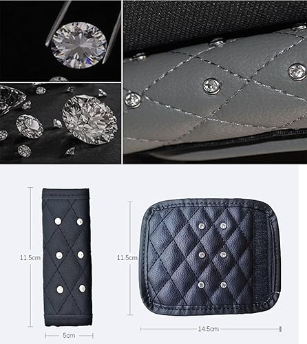 Miniatura 3 de Paquete de 4 fundas brillantes para manija de puerta de seguridad para automóviles, con cristales brillantes, almohadillas protectoras para manija