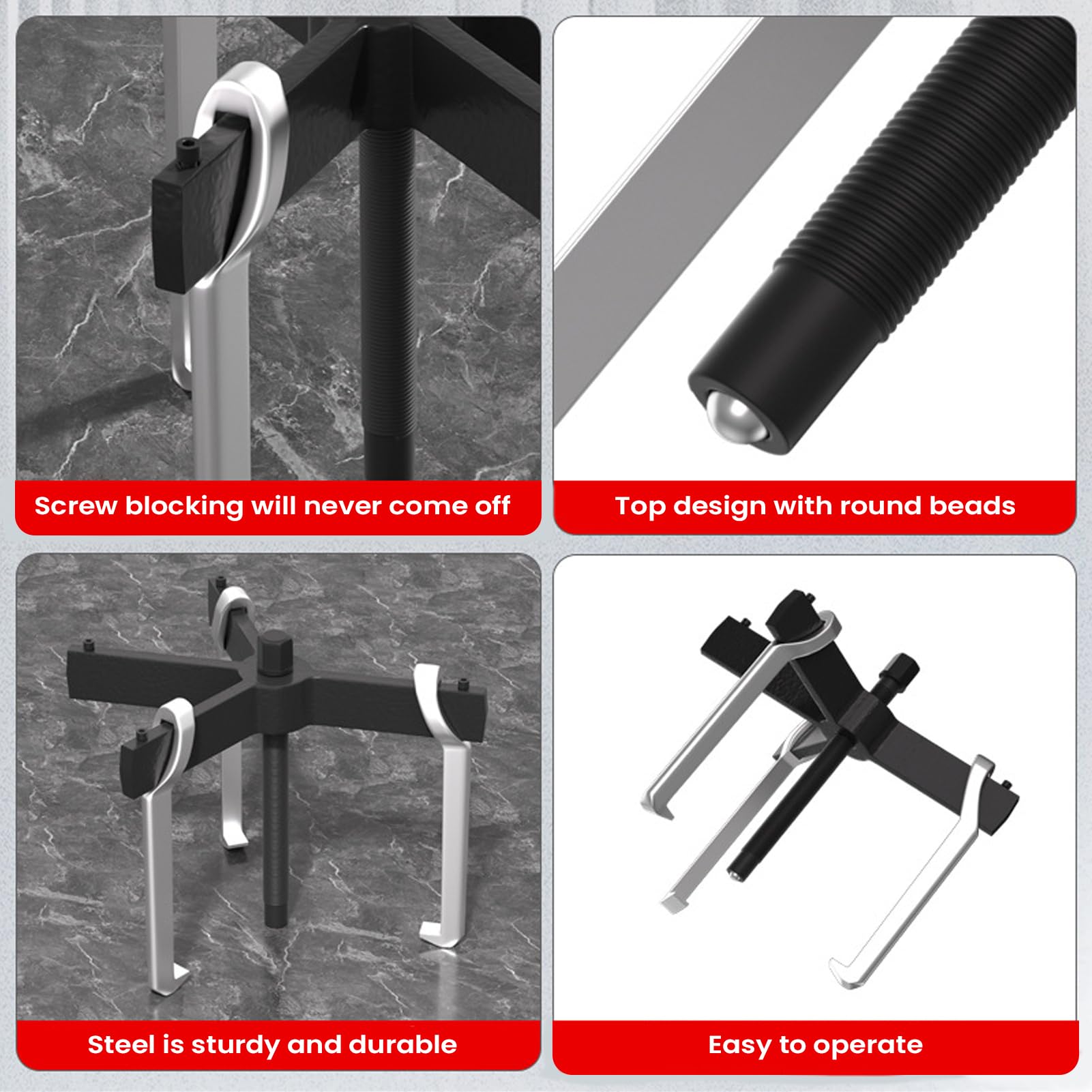 Estrattore a 3 Griffe 10/15/20 cm Utensili Riparazione Multifunzionali Ad | Estrattore Tamburo Freno Per Ruota Freno Rotore Frizione Accidentali ATV Moto Barca Garage Domestico