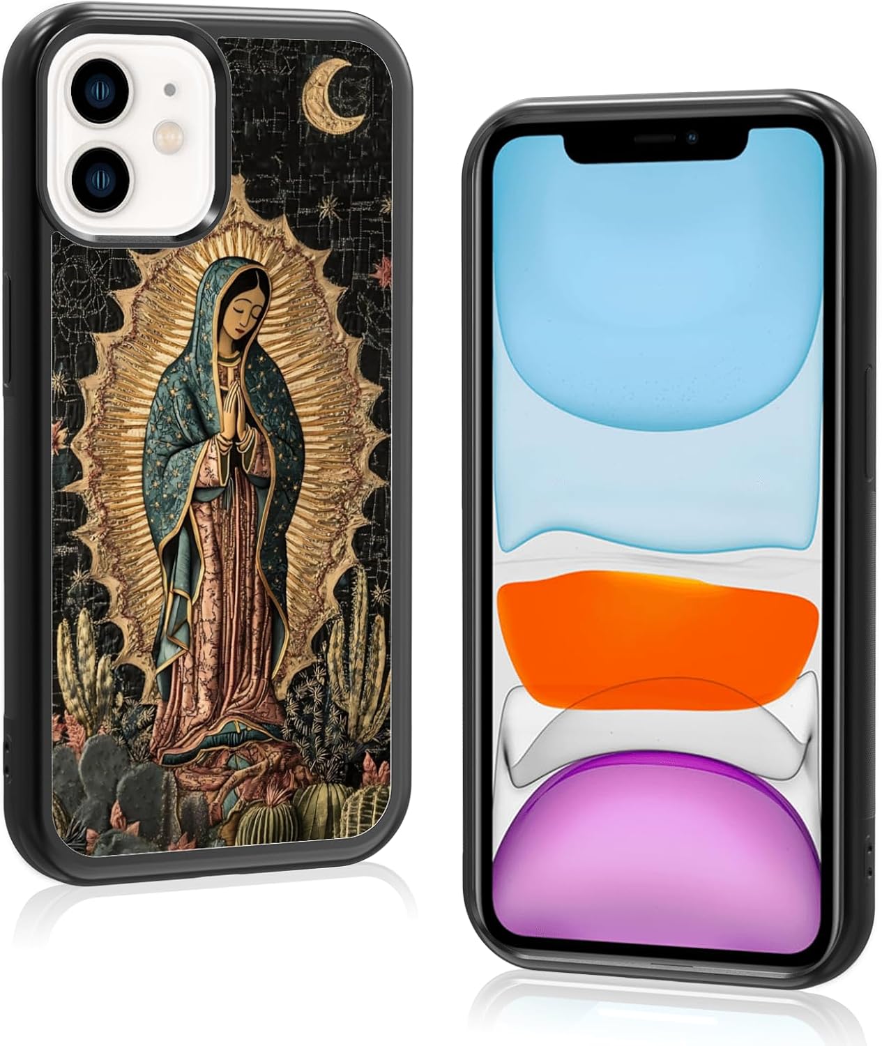 Our Lady of Guadalupe Virgin Mary Cactus Pattern Aesthetic Phone Case Our Lady of Guadalupe Virgin Mary Cactus Pattern Aesthetic Phone Case