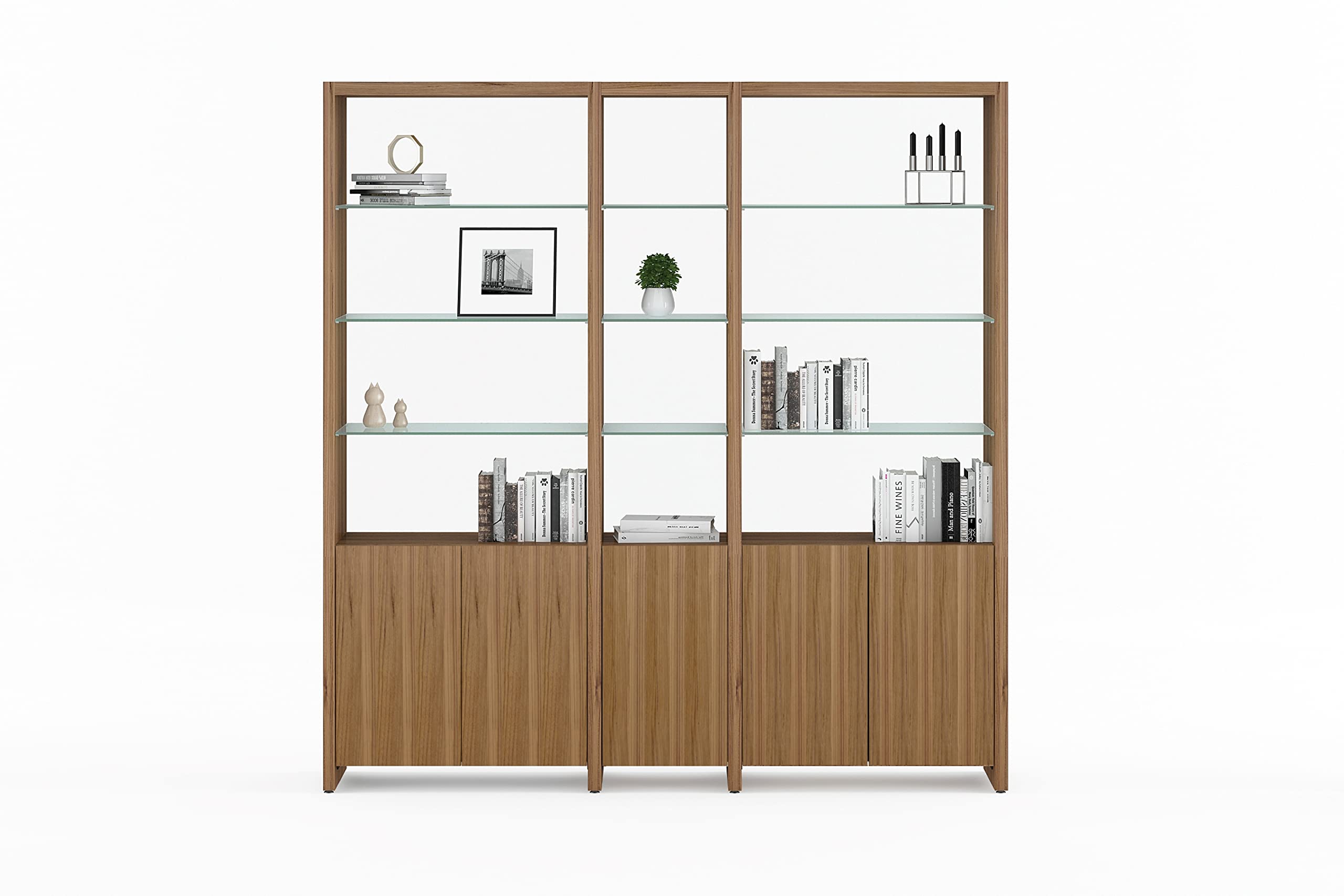 BDI Furniture Linea Shelf 5802-83 75 x 81 Leaning Shelf for Living Room Family Room or Office with