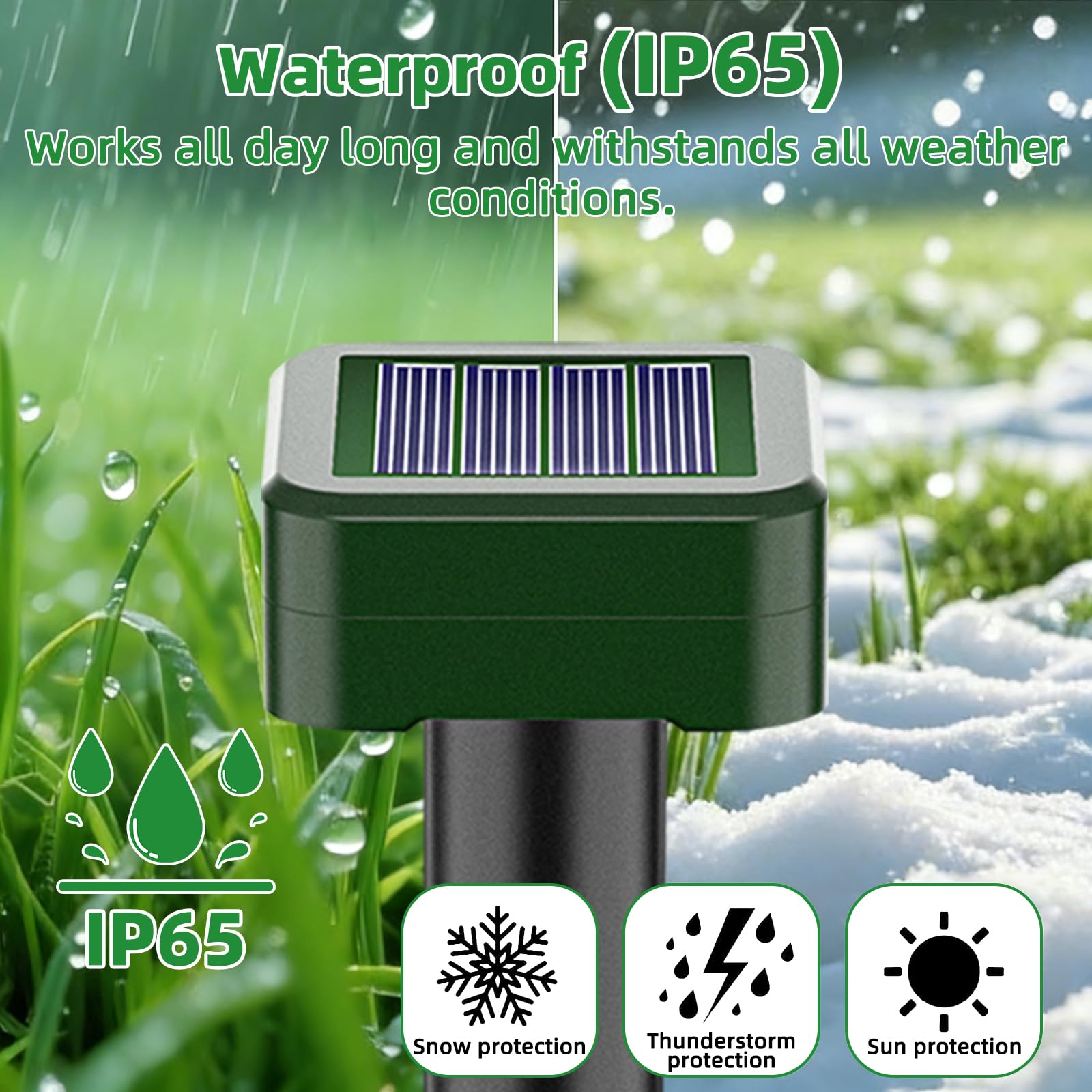 Ahuyentador de Topos Solar 8 Piezas, Ahuyentador de Roedores Solar Ultrasónico Impermeable y Resistente a la Corrosión para Ahuyentar Campañoles, Topos, Serpientes y Lagartos