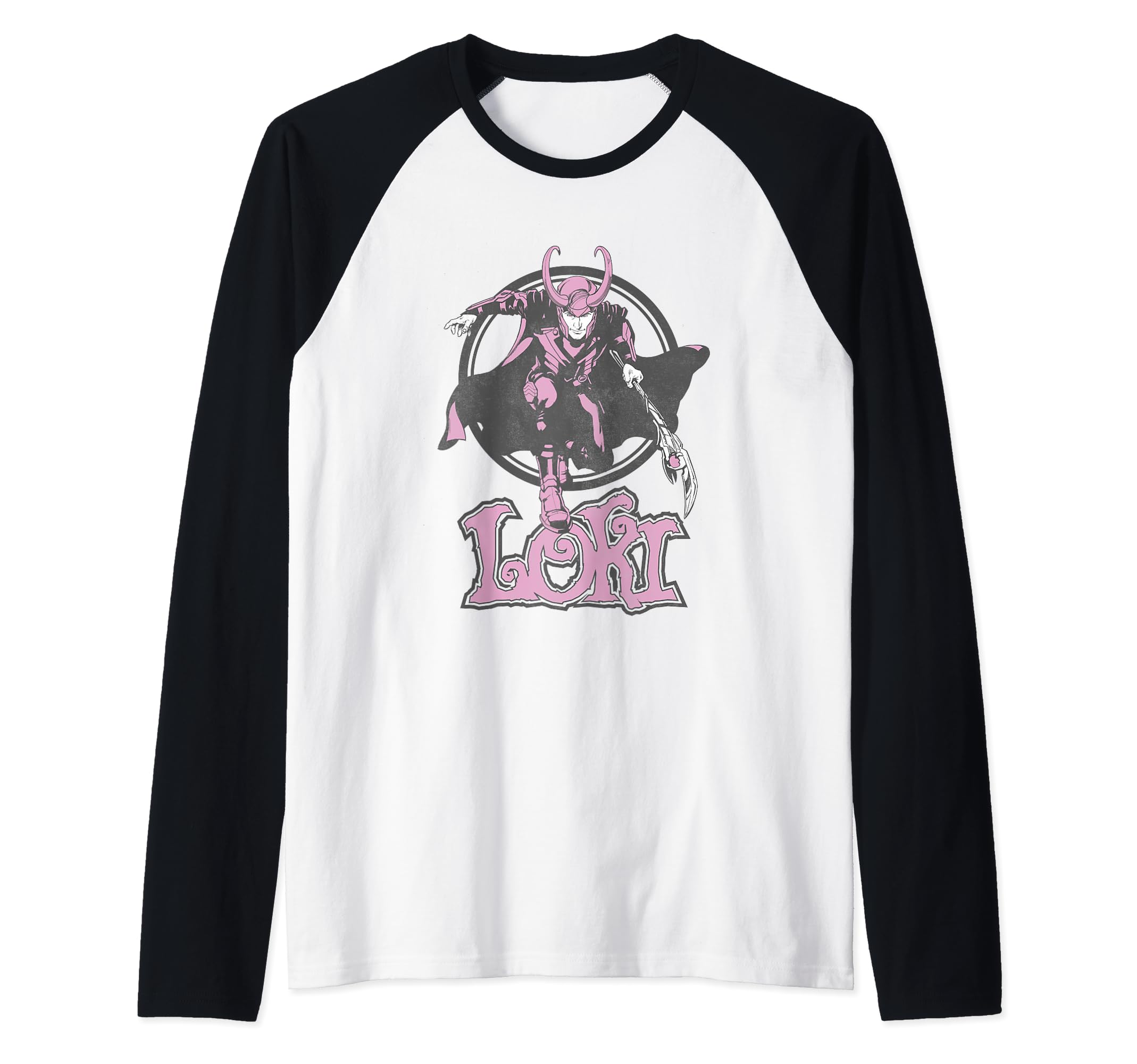 T-shirt Loki Marvel style baseball rose cadeau original pour fan - 2