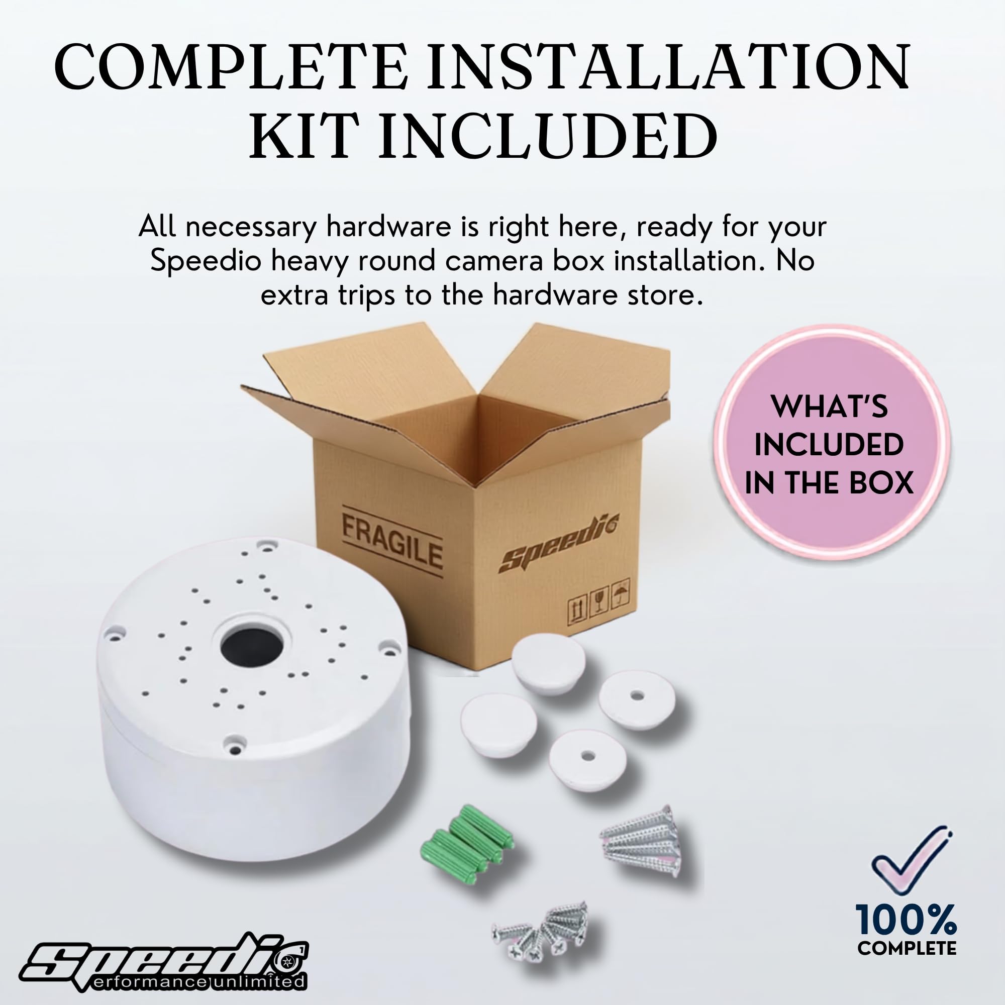 Speedio CCTV Junction Boxes - 5x5 Round -5 Speedio CCTV Junction Boxes - 5x5 Round -5