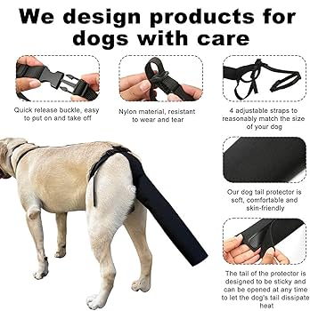 Amazon.co.jp: 犬の尻尾プロテクター - 調節可能な犬の尻尾カバー、尾