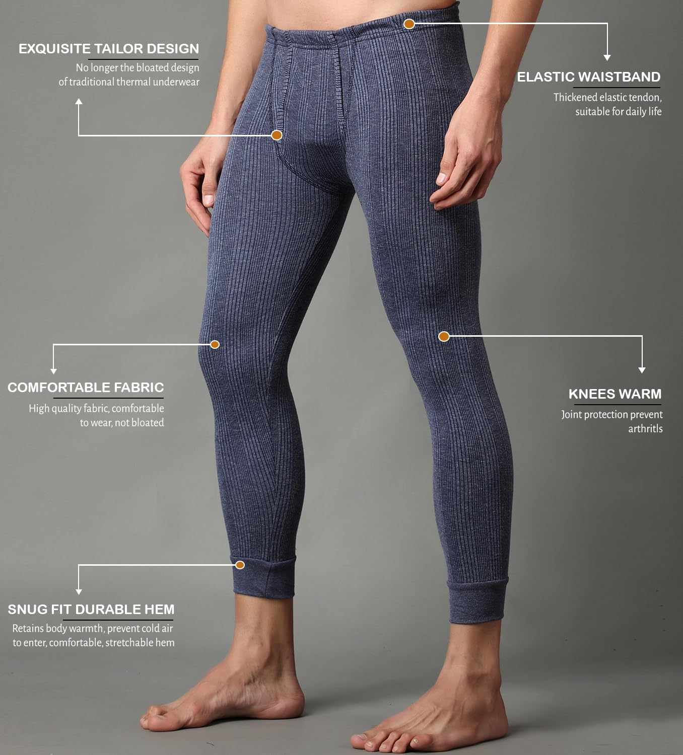 Wearslim® Premium Winter Thermal Bottom Underwear for Men | Ultra Soft Winter Warmer Inner Wear Johns Pant Lower 3 71D7aRba82L. SL1500