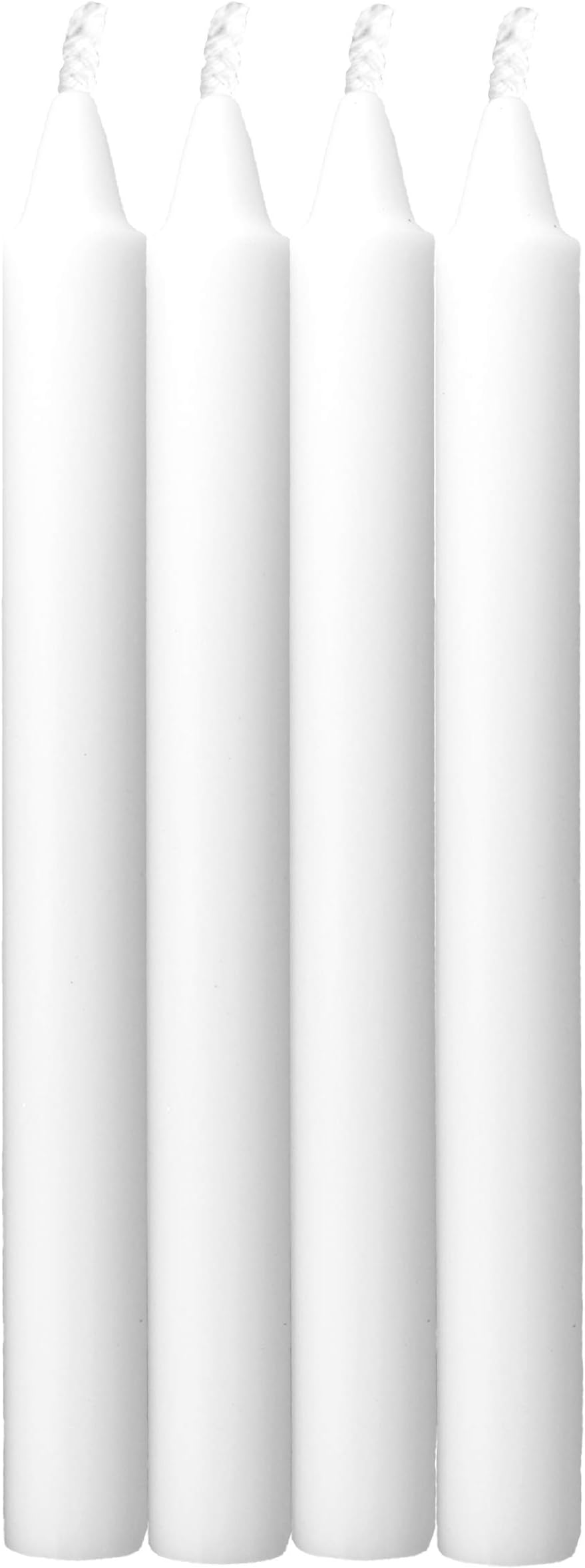 CandleNScentFormal Dinner Taper Candles, Candle Sticks, Dripless Candles - 8 Inch (Color Variations) unscented | White | 4 Pack