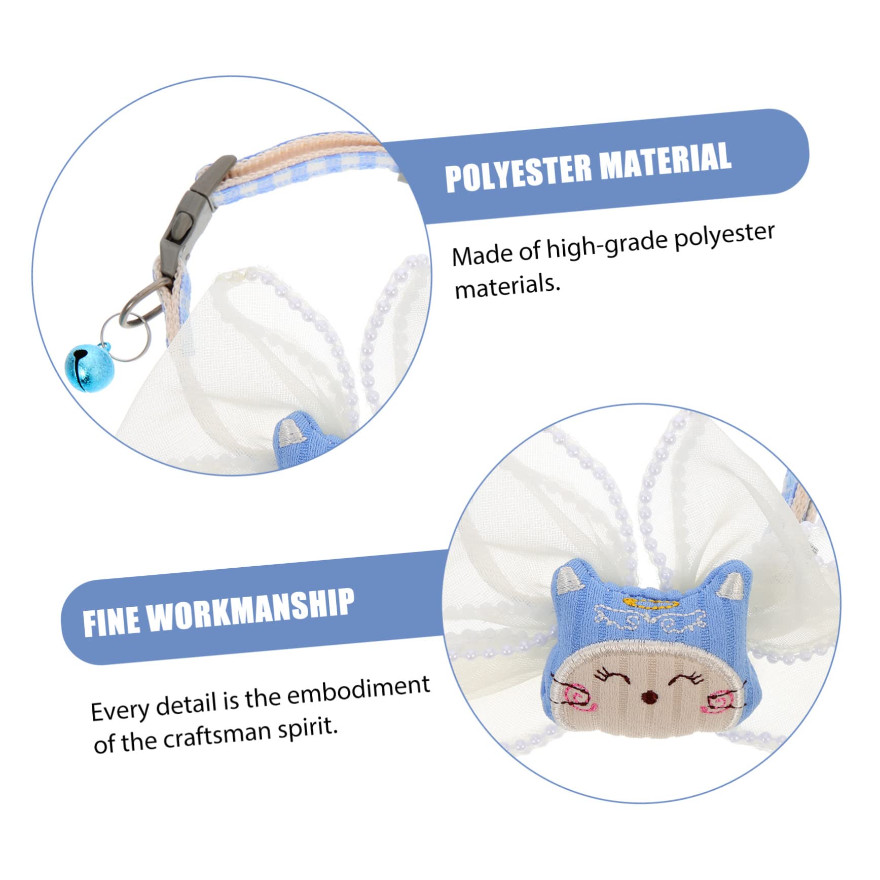 INOOMP 5pezzi Collare Per Gatti Con Fiocco Decorativo Collare Antistrozzo Resistente Per Gattini Accessorio Elegante Per Occasioni Speciali e Passeggiate All Aperto