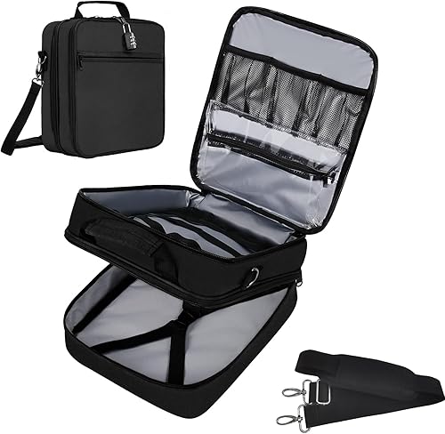 Caja de almacenamiento con bloqueo, organizador de juguetes ligero, bolsa de viaje portátil