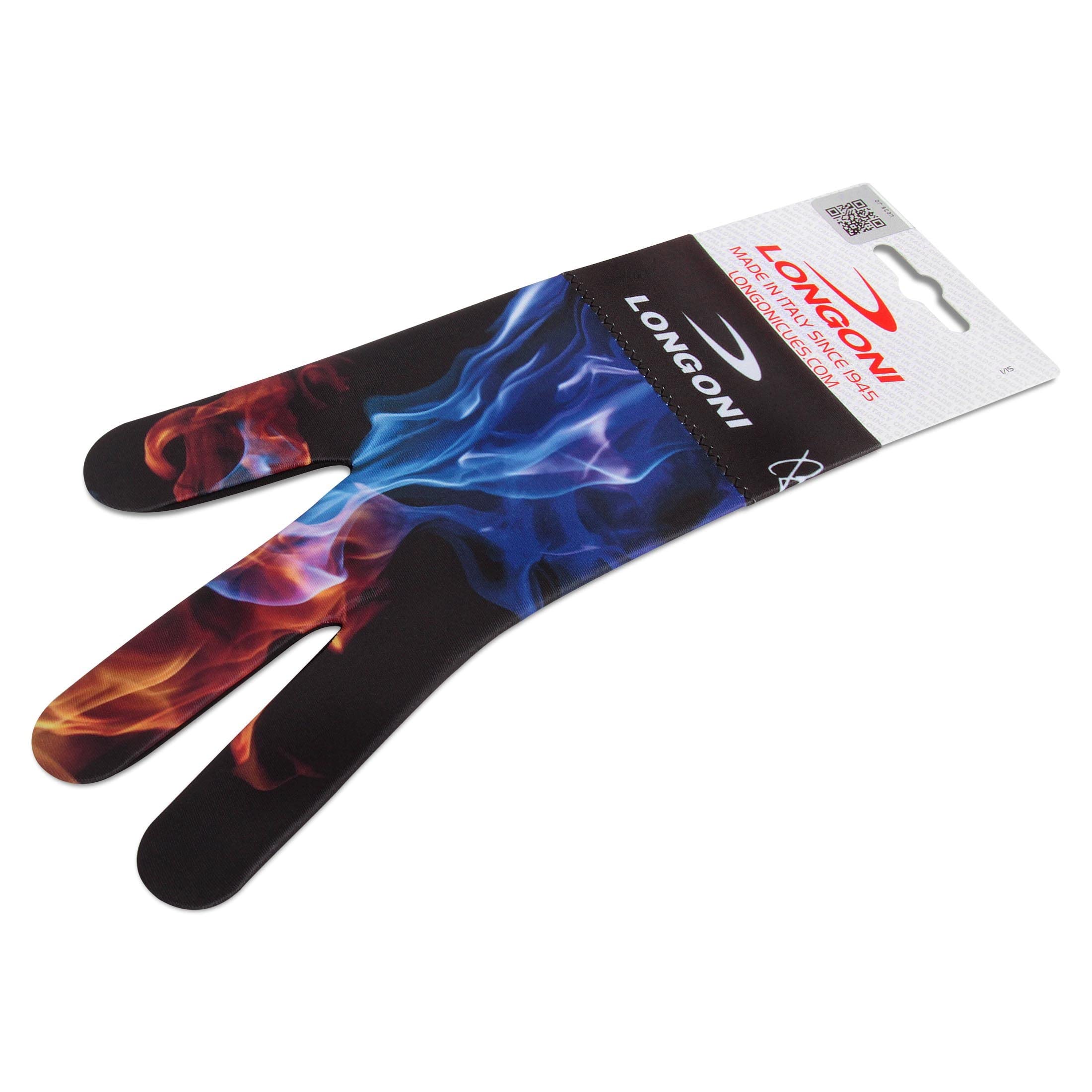 Longoni Billard-Queue-Handschuh Fancy Color Explosion Collection 2 für linke Hand