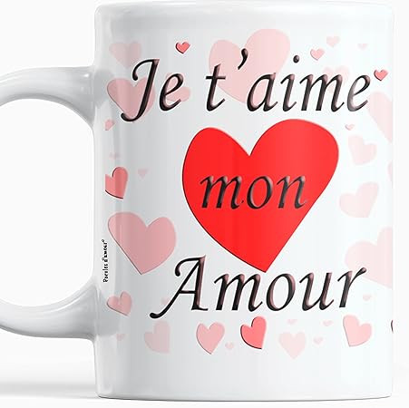 Cadeau Couple Amoureux Pour La Saint Valentin Anniversaire Je T Aime Mon Amour Mug Original A Offrir A L Homme Ou La Femme De Votre Vie Tasse Message D Amour Paroles D Amour Amazon Fr Cuisine