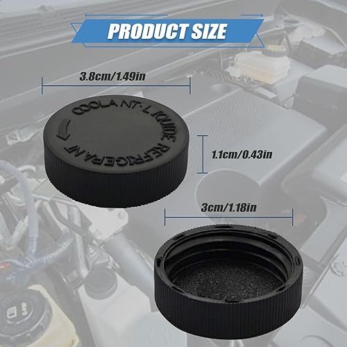Miniatura 3 de NLQR Tapa de Depósito de Agua de Refrigerante del Radiador del Motor Negro, Compatible con Nissan Murano Rogue Versa Quest, Compatible con Infiniti