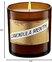 Vista 4 de C.O. Bigelow - Vela perfumada de menta Lavendula, vela de cera de soja premium, 60 horas de tiempo de combustión, velas no tóxicas vertidas a mano