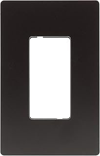 Legrand Radiant Screwless Wall Plates for Decorator Rocker Outlets, 1-Gang, Black, RWP26BKCC6