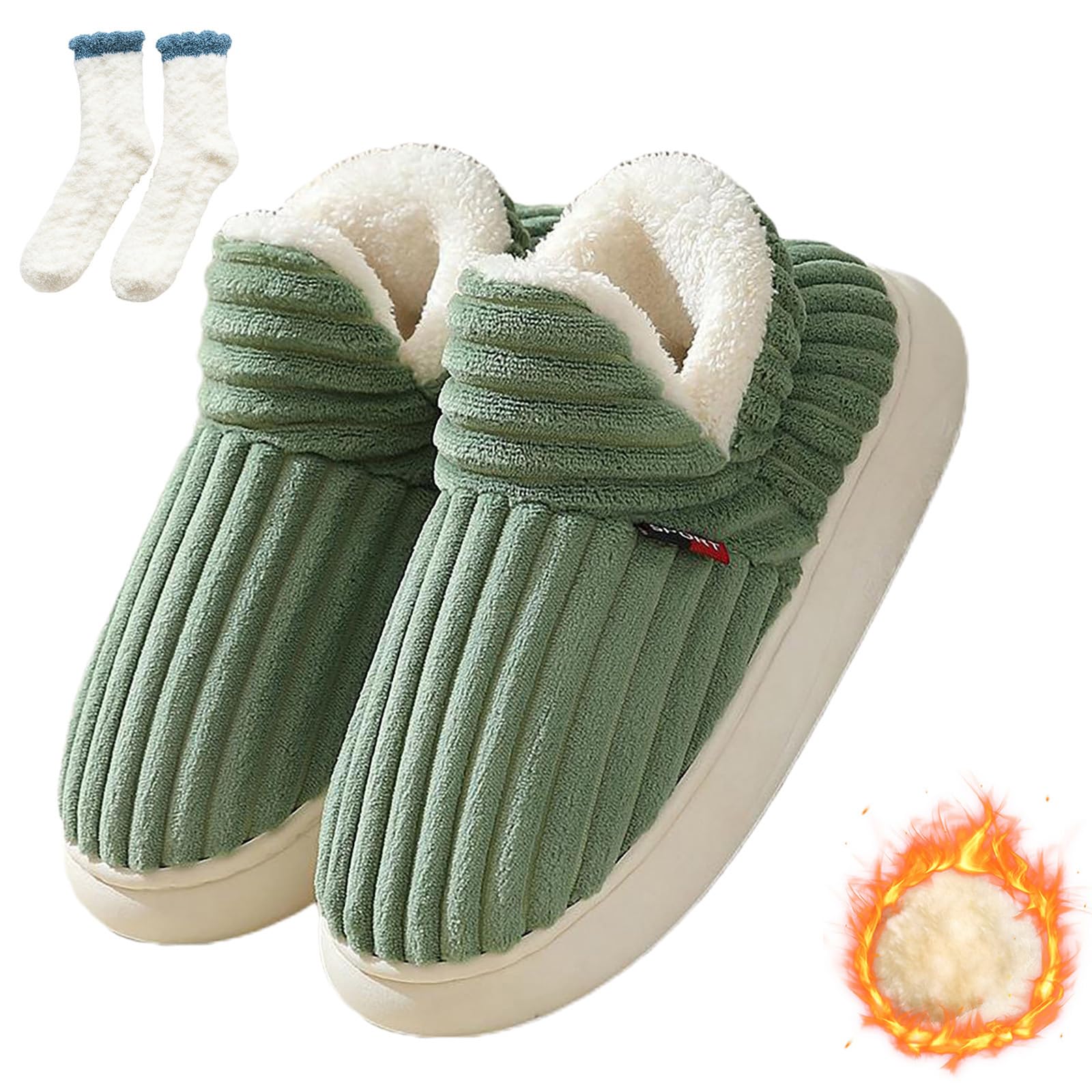 leprixSunmoine Cloud Slippers, Plush Warm Home Slippers, Anti-Slip Comfortable Cloud Slippers for Women Men