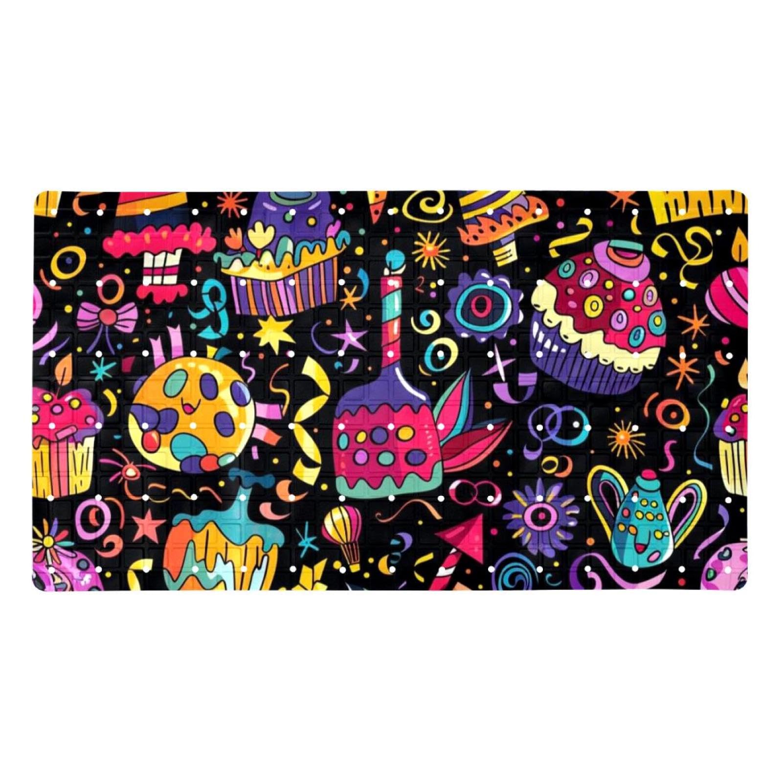Tapis de bain antidérapant pour des douches joyeuses le jour d'un anniversaire
