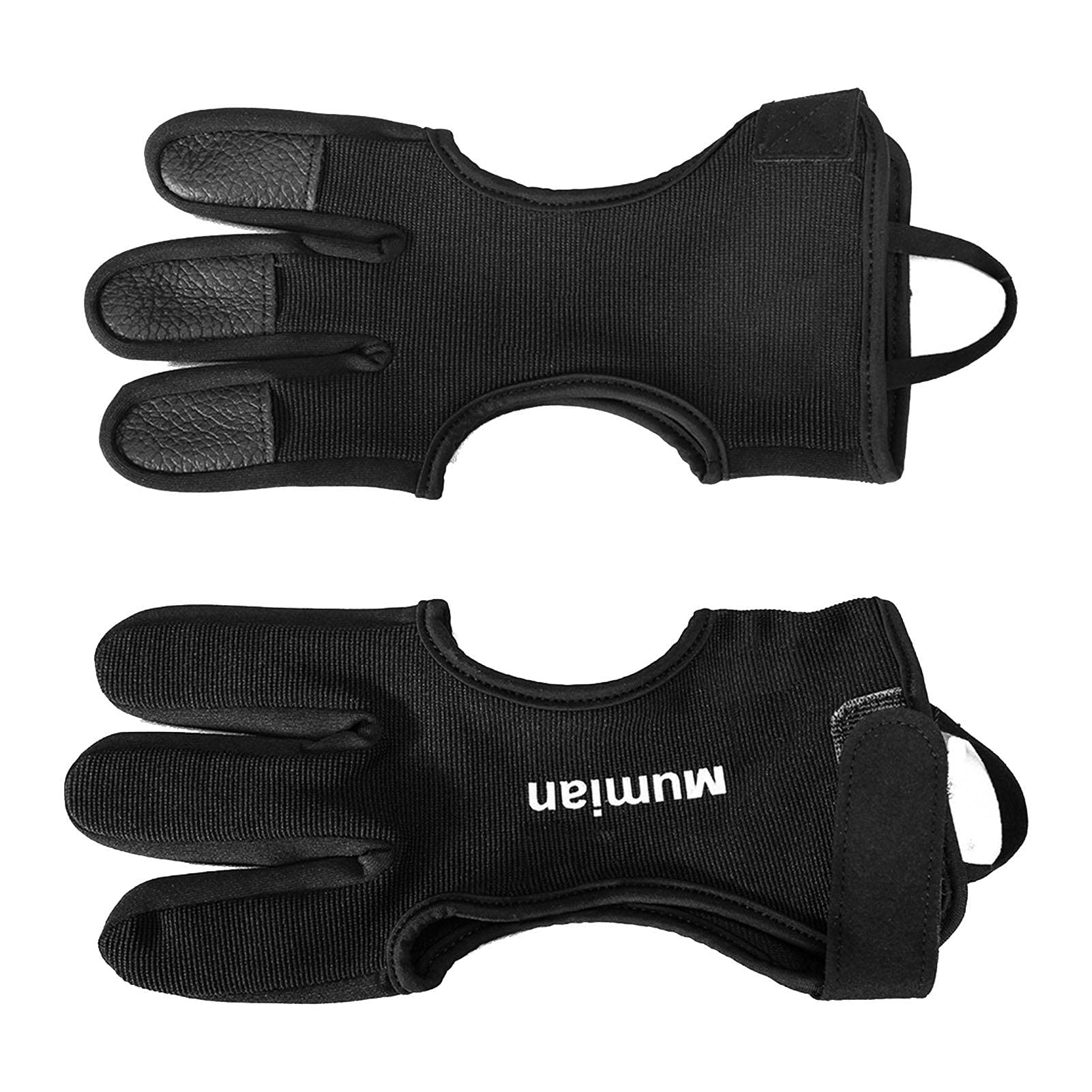 Tiro con l'arco Guanto 3 Finger Guard, Guanti protettivi per arco ricurvo e arco composto, Tab dito per arco da caccia, Tiro equipaggiamento protettivo per arciere sinistro e destro