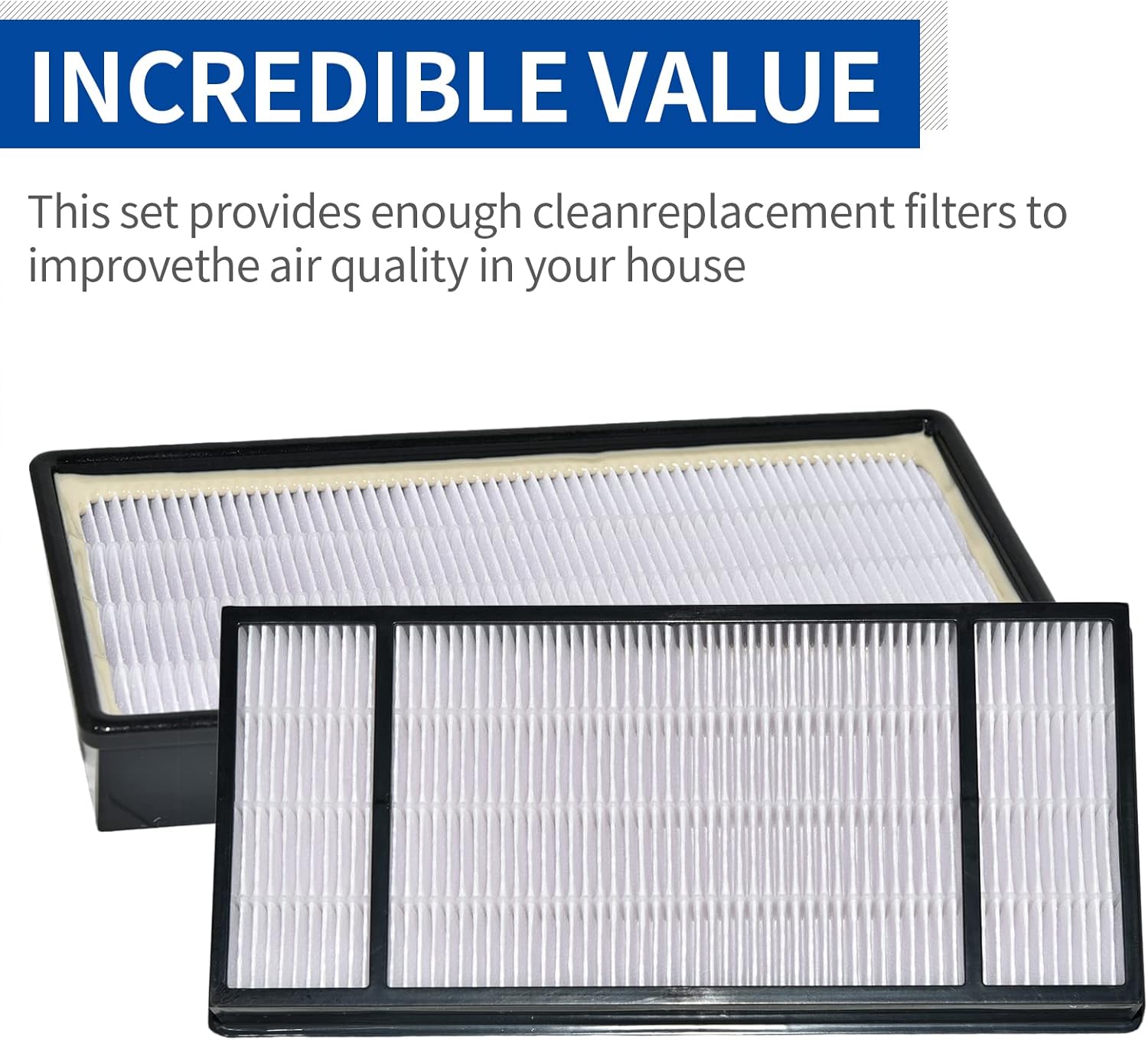 Eagles 4Packs Replacement HEPA Filter compatible with Honeywell Air Purifier HRF-H2 H Type, Fit for Model HPA050, HPA150, HPA060, HPA160,HHT055 and HHT155