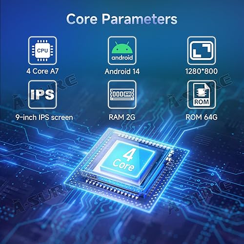 Miniatura 3 de Asure Radio estéreo de coche de 9 pulgadas 2+64 GB para Toyota 4Runner N280 2010-2018, 4Core Android Car GPS Navigation Head Unit Kit actualización