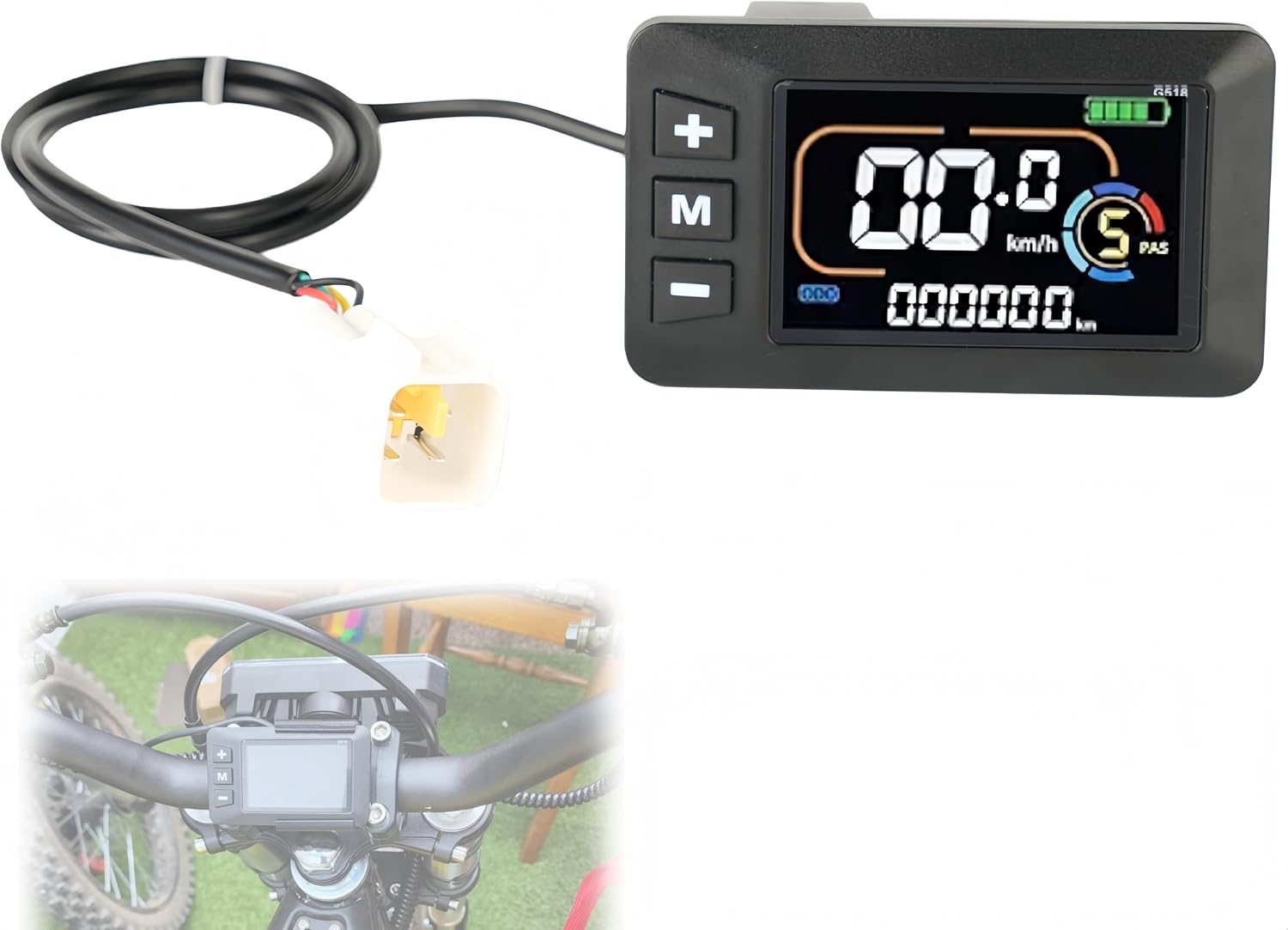 Generic G518 LCD Speedometer Display for Heybike Villain Electric Dirt Bike