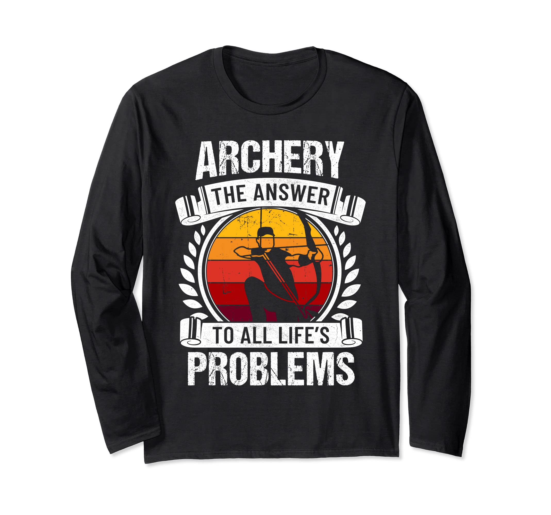 Vintage Archery Boy Bowlife Bowman Archer Shooting Sport Long Sleeve T-Shirt