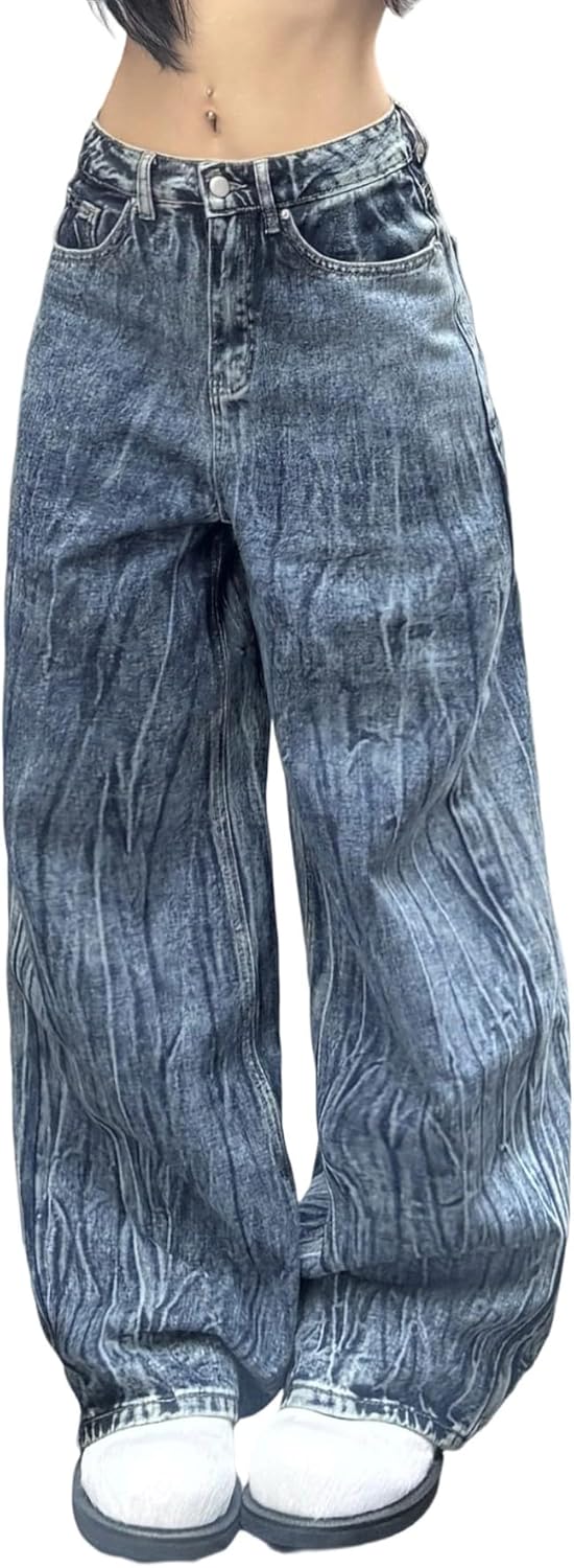 Baggy Jeans for Women Wide Leg Denim Pants Fashion Loose Fit Y2k Relaxed Streetwear