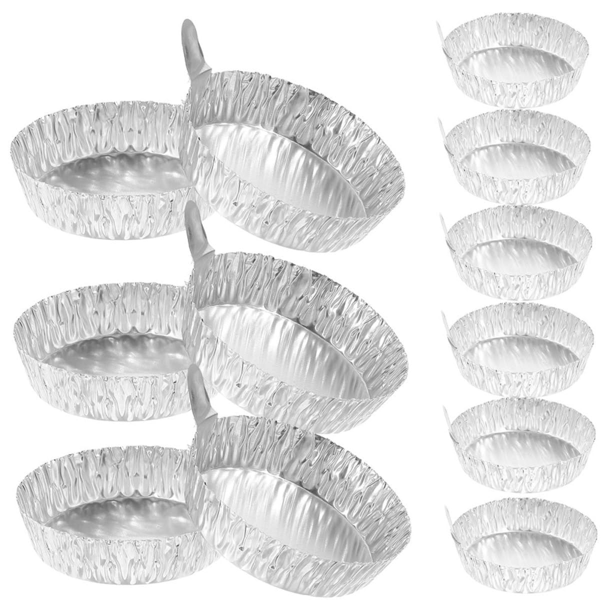 Platos De Pesaje Para Laboratorio 200 Unidades, Bandejas De Aluminio Asas, Diámetro 60mm (42ml), Diseño Compacto Para Medición Precisa De Sustancias Químicas y Polvos