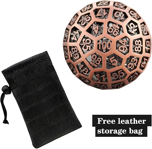 Miniatura 2 de Dados gigantes de metal hueco D100 de lados DND D&D d100-Sided Dice Faucet RPG Polyhedra MTG Pathfinder Game Digital Teaching Dice Accesorios Enviar