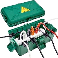 Vista 14 de Hrensaw Caja eléctrica grande para exteriores impermeable (12.5 x 8.5 x 5 pulgadas), cubiertas de salida impermeables IP54 para exteriores