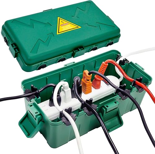 Miniatura 14 de Hrensaw Caja eléctrica grande para exteriores impermeable (12.5 x 8.5 x 5 pulgadas), cubiertas de salida impermeables IP54 para exteriores