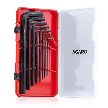 AGARO 9pcs Hex Allen Key Set, Heat treated, Ideal for Repair & Maintenance for Home & DIY Use, 1.5?2?2.5?3?4? 5?6?8?10