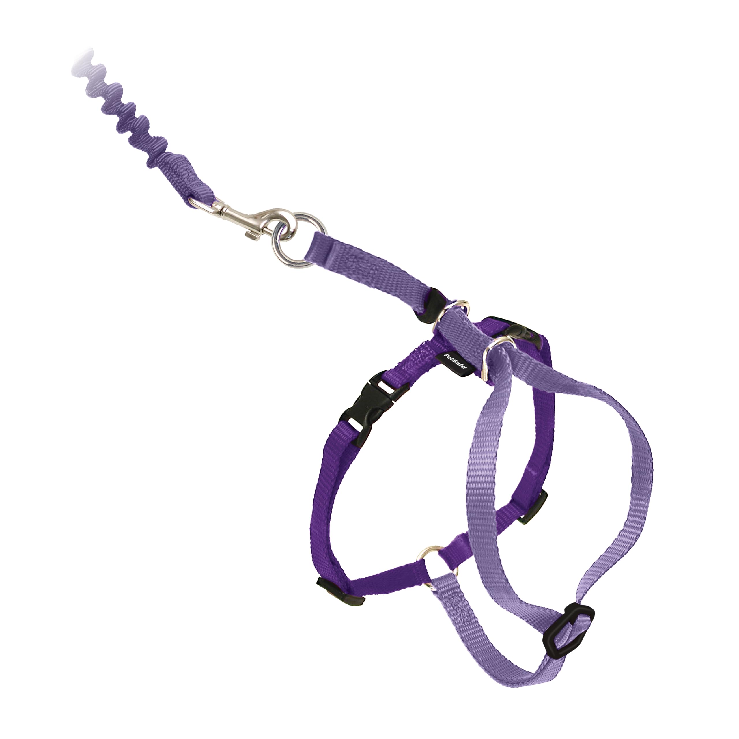 PetSafe Come with Me Kitty Cat Harness & Bungee Leash - Comfortable No-Choke Harness with Lightweight Bungee Leash for Outdoor Fun - Escape Free Pulling Prevention - Large - Lilac, Large (Pack of 1), Lilac