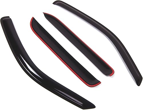 Miniatura 2 de TuningPros Viseras de ventilación de ventana de montaje exterior, protectores de lluvia compatibles con Mazda Tribute 2001-2007  Deflectores de