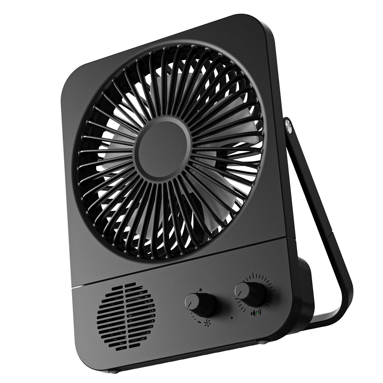 TAZIZI Handheld Cooling Feature with Integrated Function USB Charging for Hot Season Activities Adjustable Corner Fan