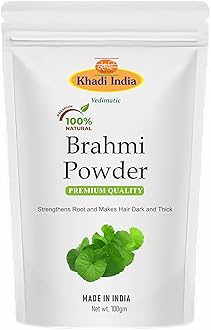 Khadi 100% Pure Brahmi Leaf Organic Powder Fresh (100gm., BRAHMI)