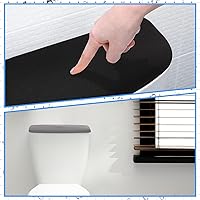 Vista 4 de Hoolerry 4 fundas universales para tapa de tanque de inodoro, repuesto suave y absorbente con parte inferior elástica para accesorios de decoración