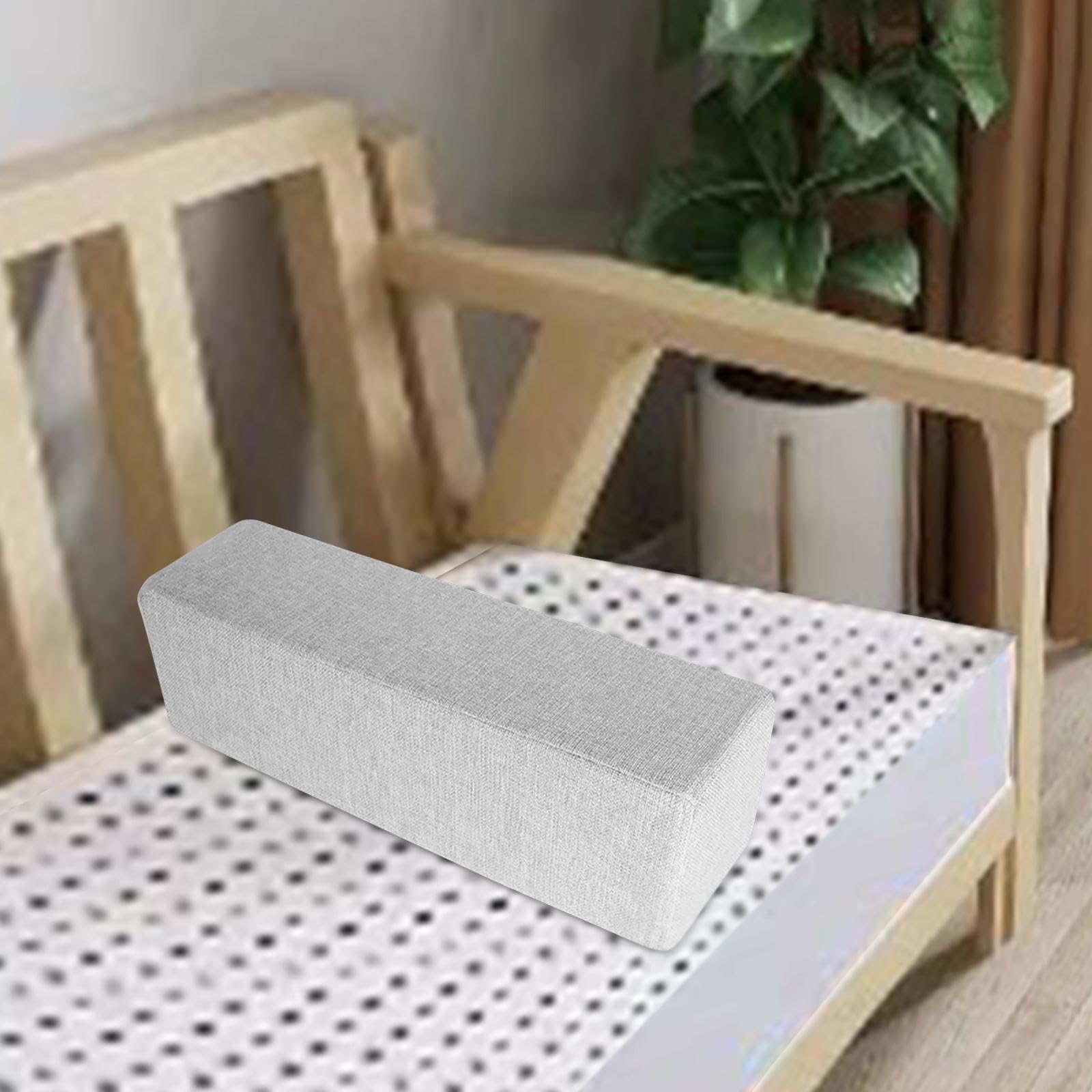 Cuscino Poggiabraccia Ergonomico Rettangolare per Divano, Versatile, Decorativo, per Poltrona E Arredamento Domestico, Grigio Chiaro