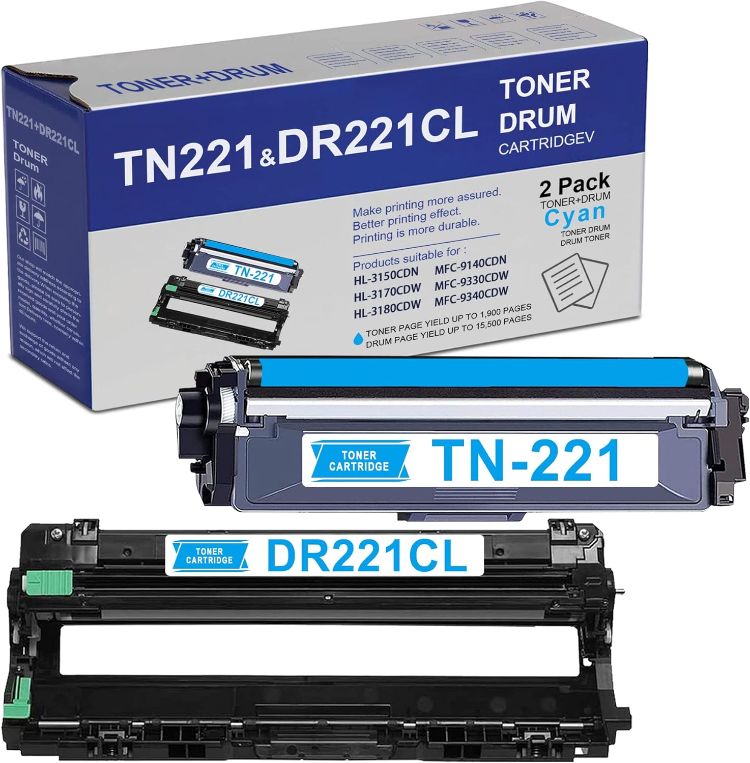 Buy GULOYA Compatible Cyan TN-221 TN221 