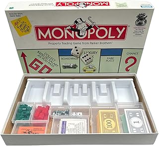 BitsBins Organizer for Monopoly, Organizes Cards and Tokens Easily and Fits in Game Box, Board Game Accessories for Components of Monopoly, Includes 8 BitsBins Containers