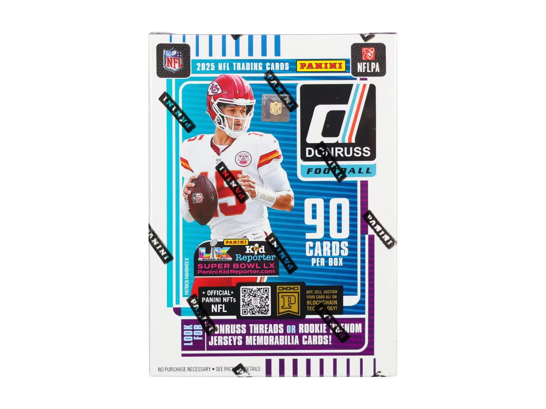 2025 Panini Donruss Football - Caja de 6 tarjetas coleccionables Blaster (1 inserto de recuerdo o revolución por caja)