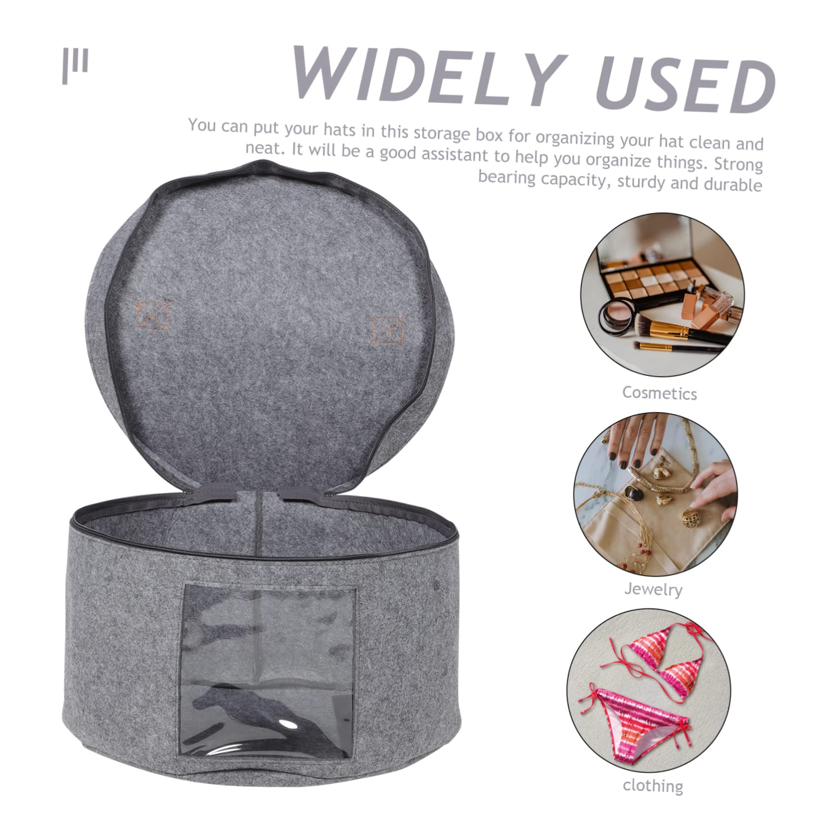 LABRIMP Scatola Rotonda Per Cappelli Organizer Contenitore Per Cappelli Scatola Portaoggetti in Tessuto Non Tessuto e Pvc Da Donna e Uomo