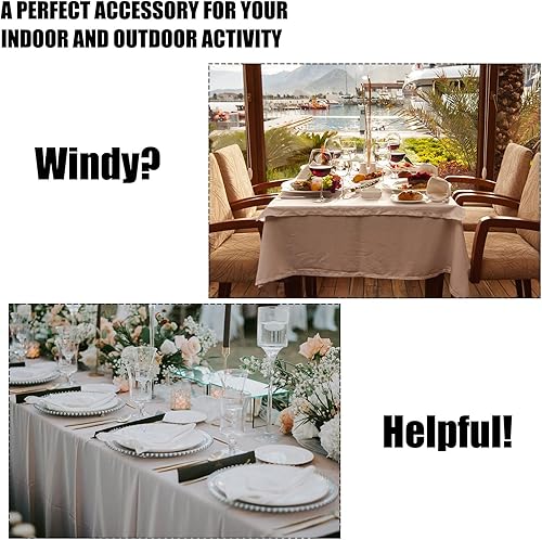 Miniatura 6 de 12 clips de plástico para mantel, clips transparentes para mantel de picnic para mesas al aire libre, soporte para mantel grande, clips para