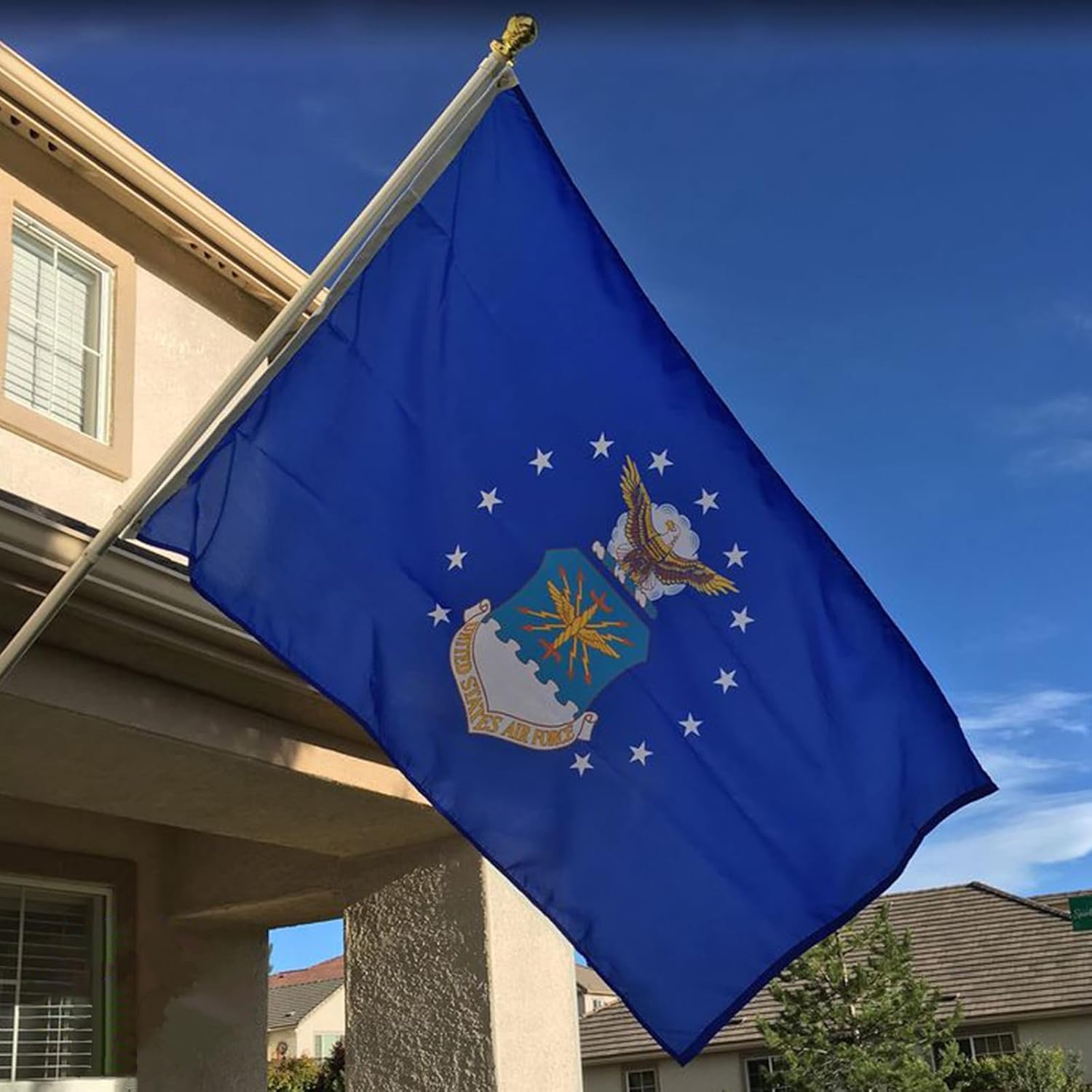 Double Sided US Air Force Military Flag 4x6 Outdoor- UV Fade Resistant United States Air Force Flags with 2 Grommets