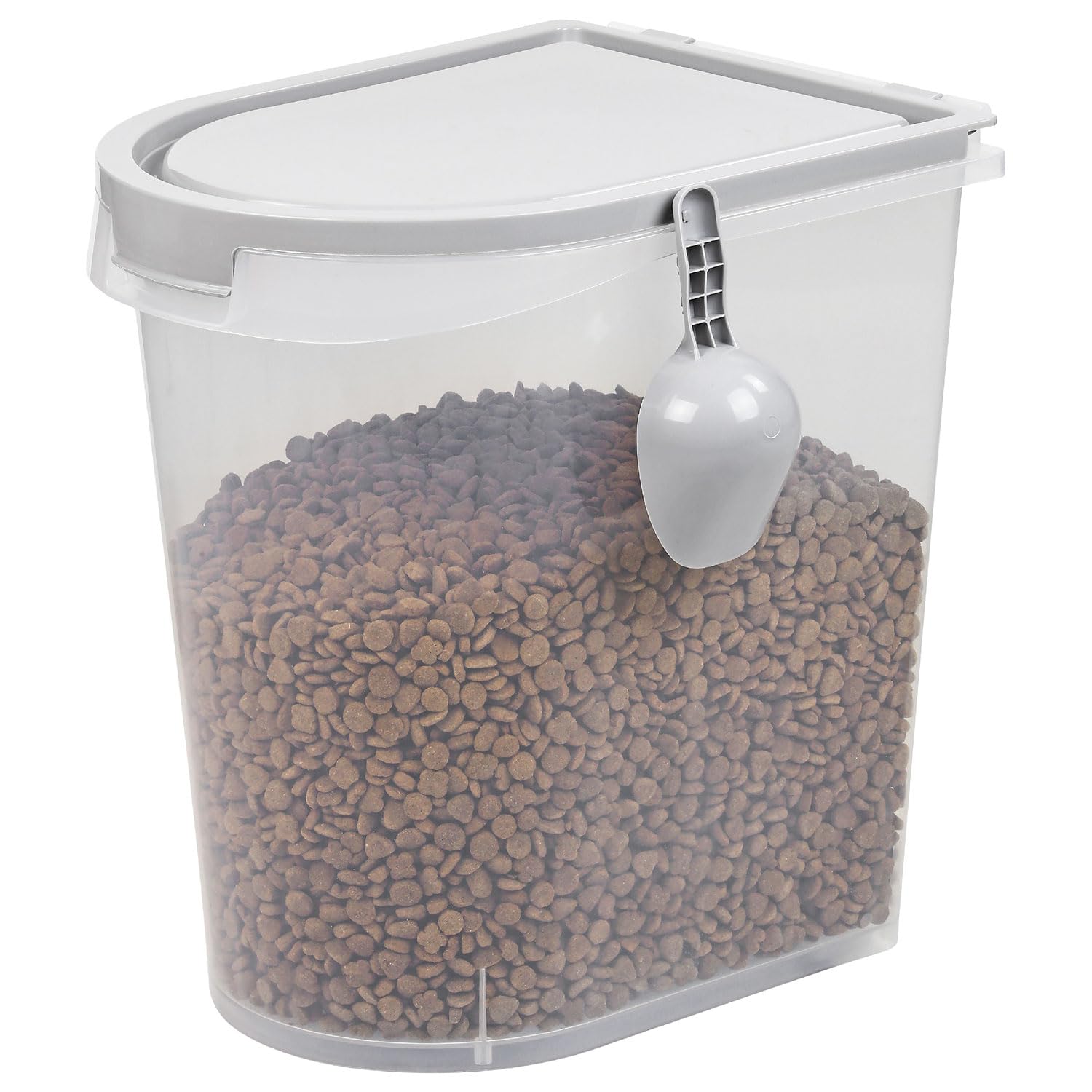 Taylor & Brown 36L Airtight Pet Food Storage Container With Scoop Up to 33 lbs Treats For Pet Dog Cat Animal 15kg Dry Food Dispenser With Casters (Grey)