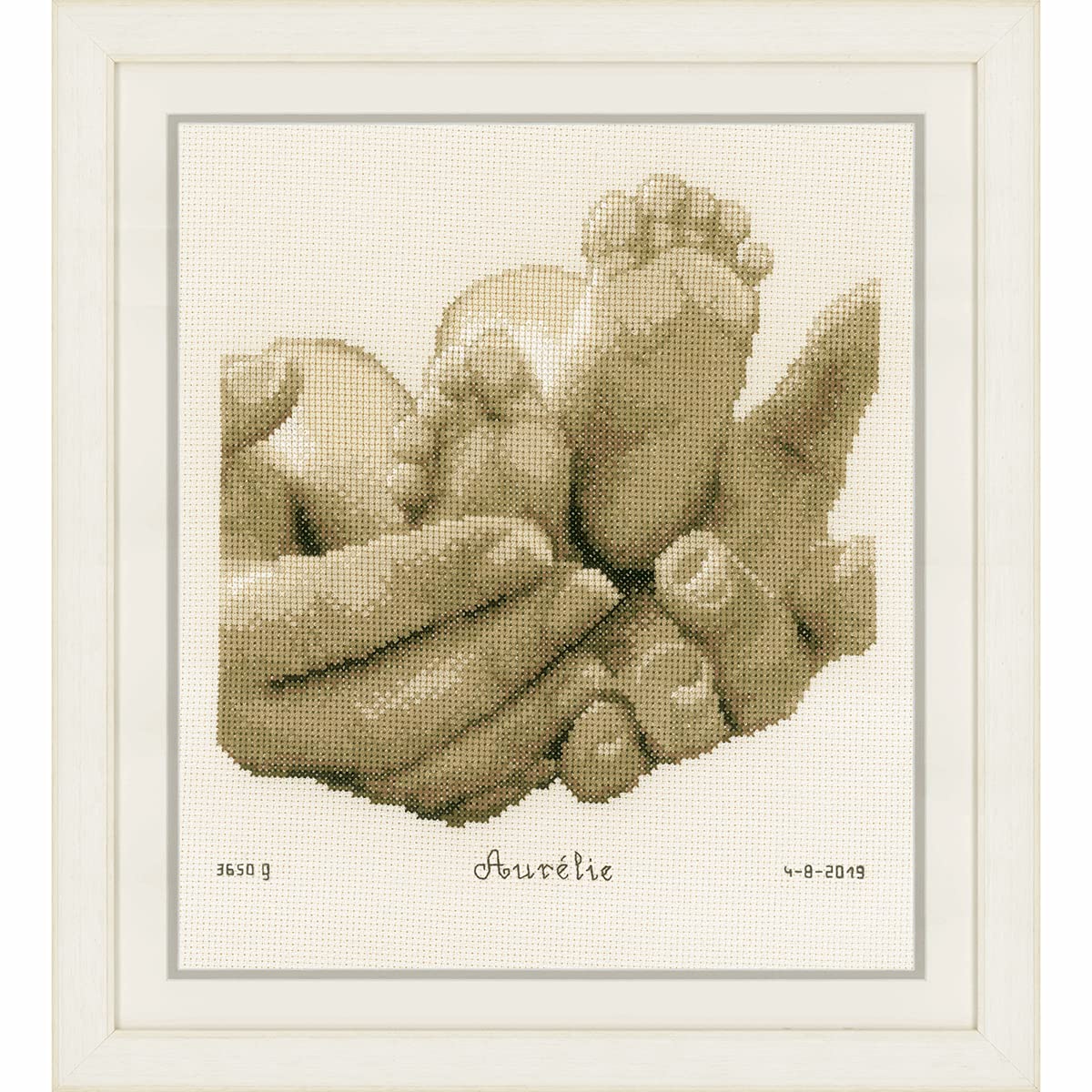 Vervaco counted cross stitch kit Baby's feet, DIY