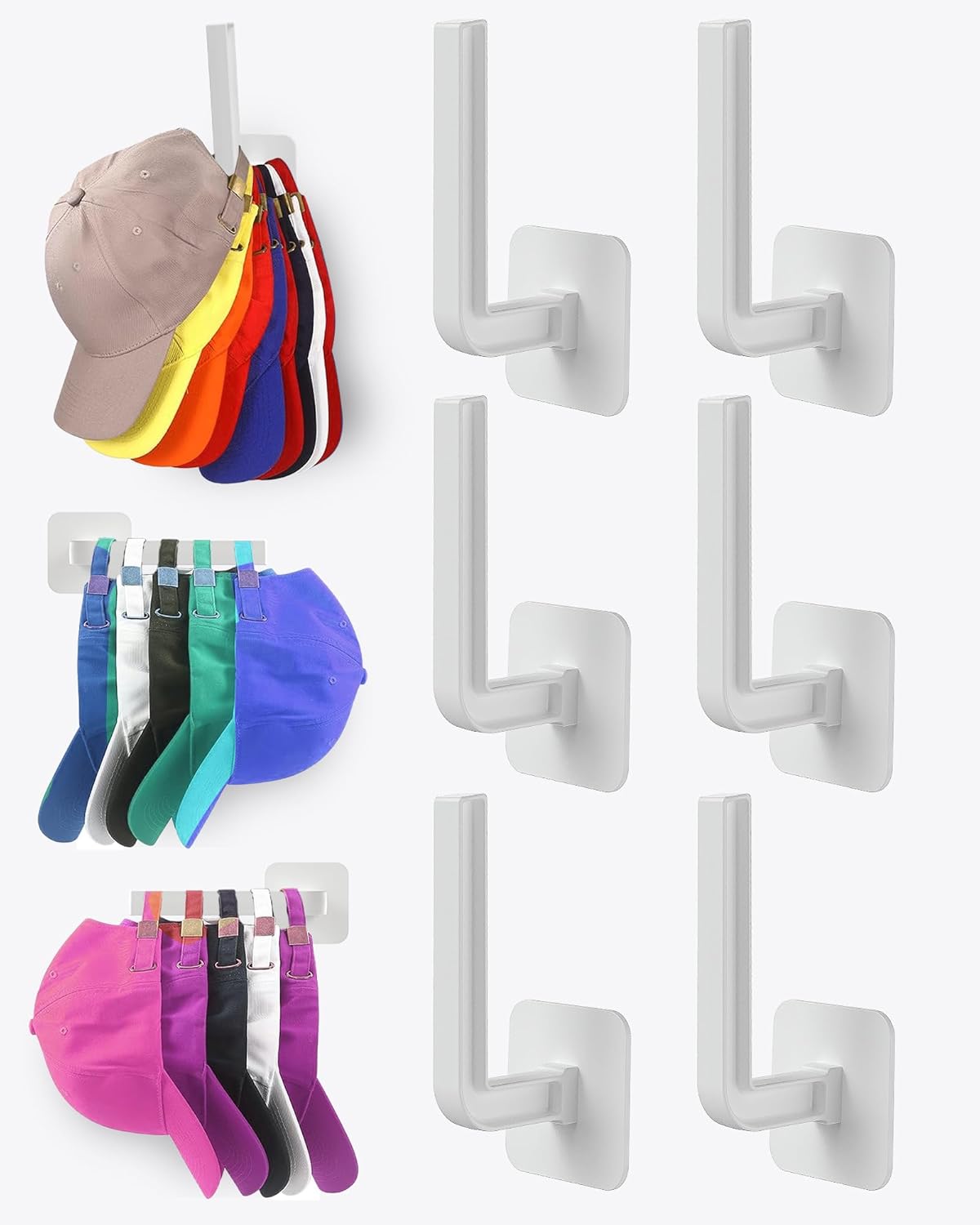 Amazon.com: Sunfanie Hat Rack for Hat Storage (6-Pack), Multi-Purpose ...