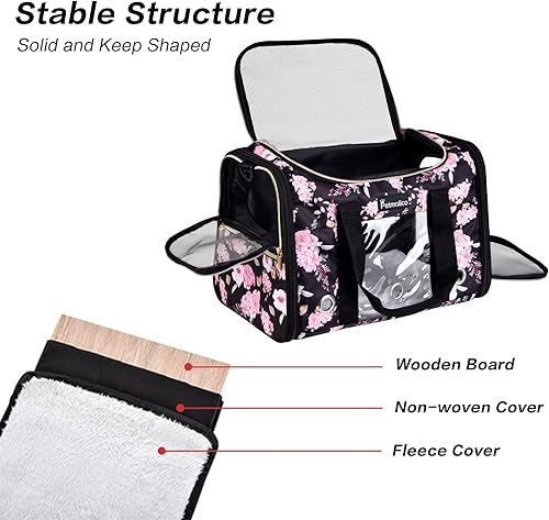 Miniatura 5 de Petmolico Transportador para gatos Bolsa para mascotas de lados suaves para gatos pequeños y medianos, cachorros, 16 libras, transportador de viaje