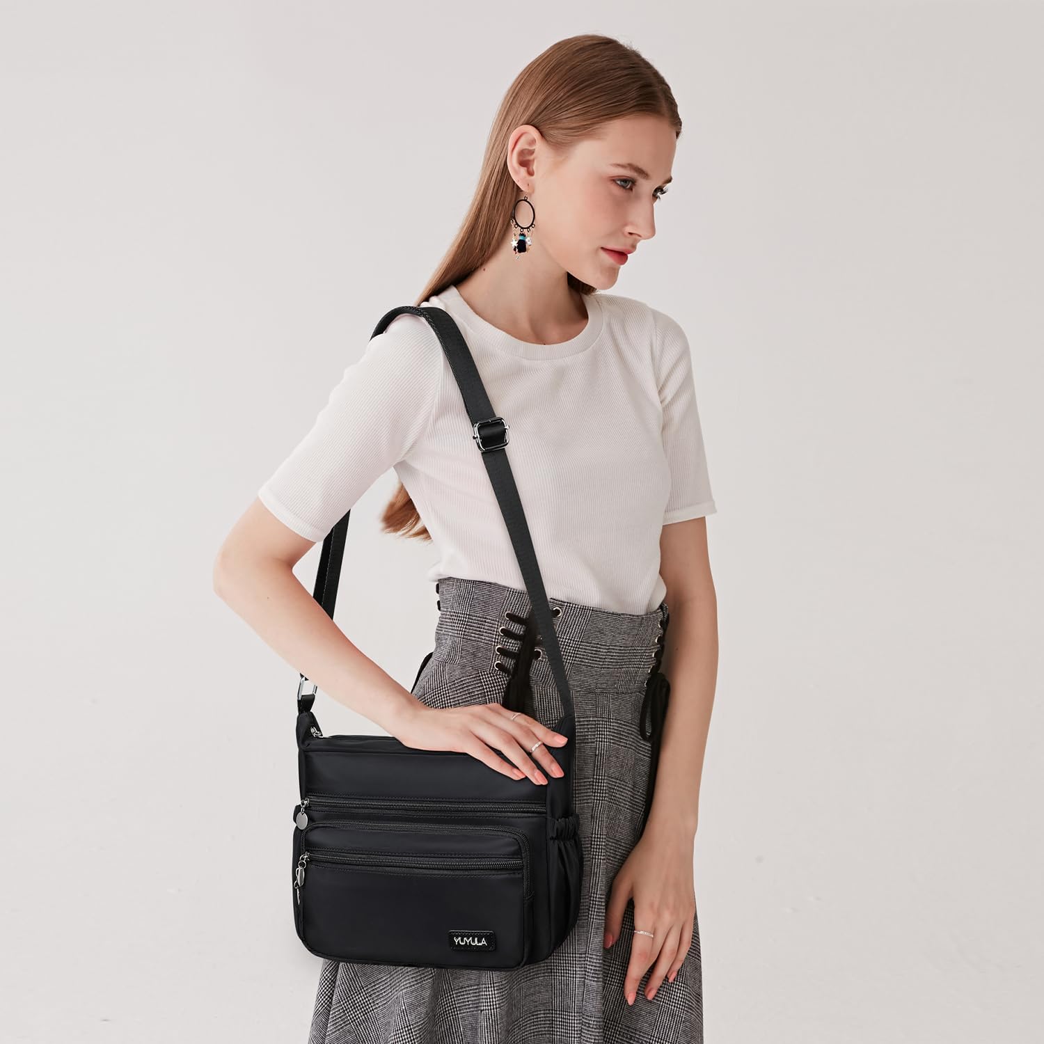 Women Shoulder Handbag Ladies Crossbody Fashion Bag Roomy Multiple Pockets Tote Top Handle Satchel